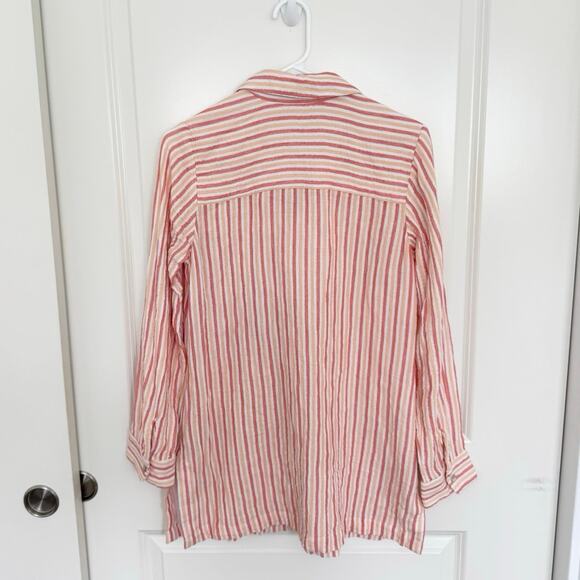 Soft Surroundings Escambia Gauzy Striped Tunic Top Small - Picture 3 of 7